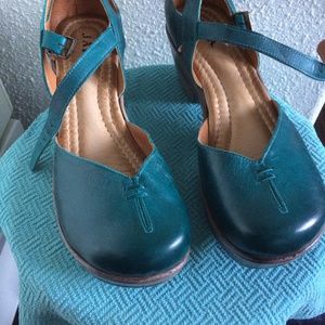 Teal Handmade Leather Shoes - LIKE NEW In Box